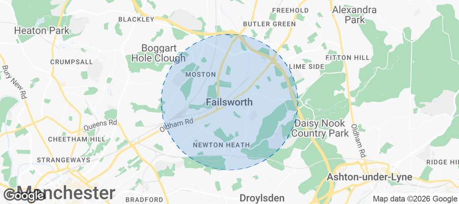 Failsworth Airbnb map